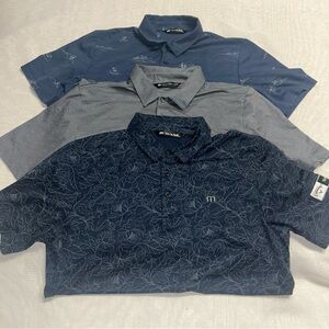 Travis Mathew Shirt Lot of  3 Assorted Color Golf Polo  Men’s Size Medium